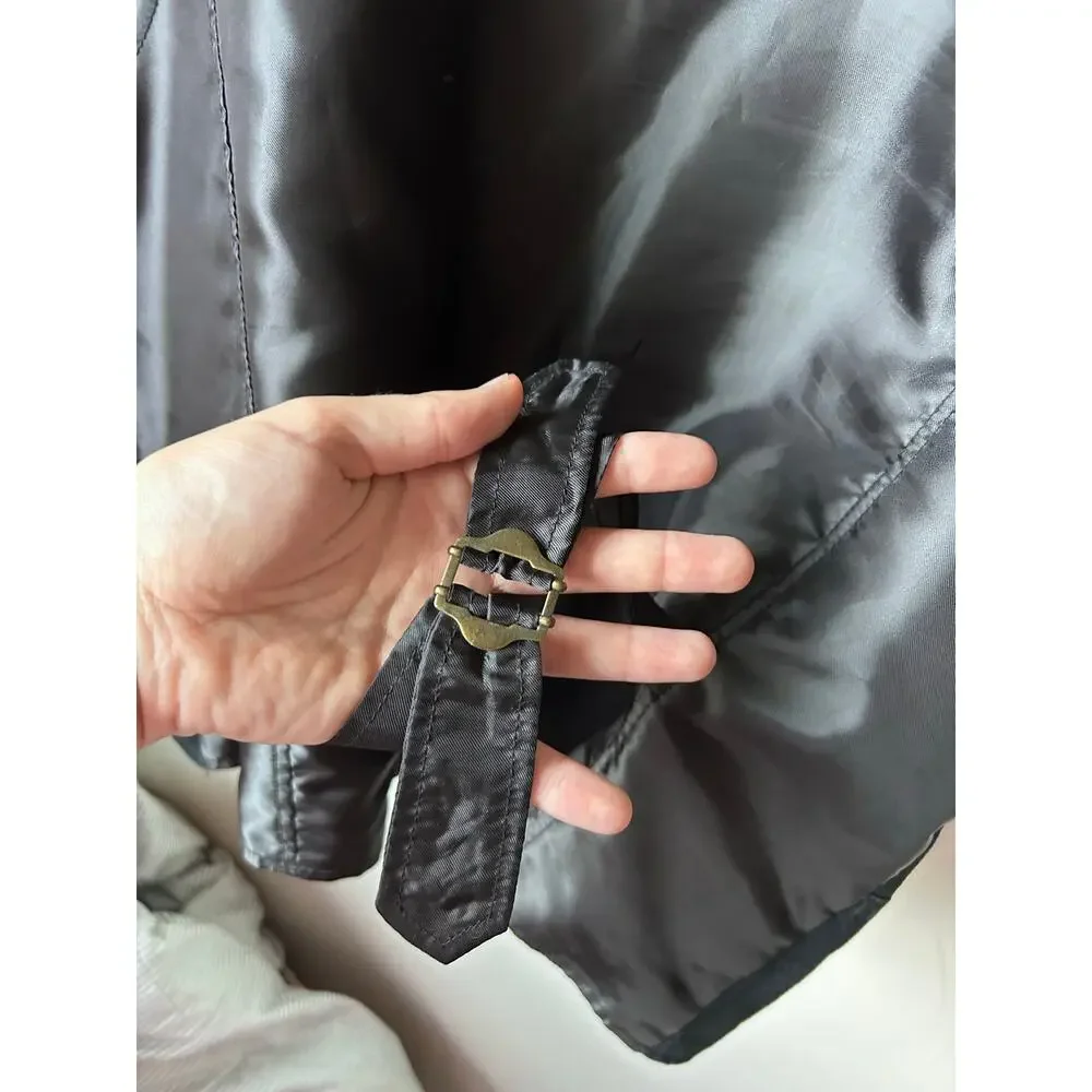 Vintage Beyond Leather Motorcycle Vest Black Snap Front Biker Waistcoat Large